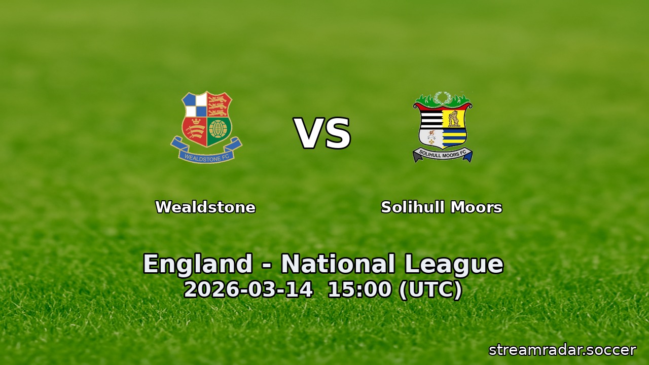 Wealdstone vs Solihull Moors