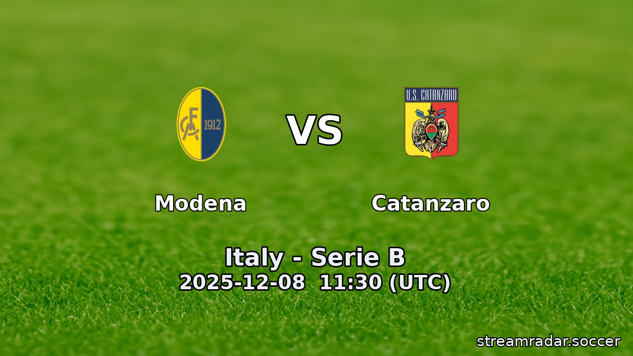 Modena vs Catanzaro
