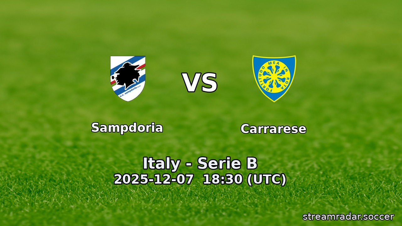 Sampdoria vs Carrarese