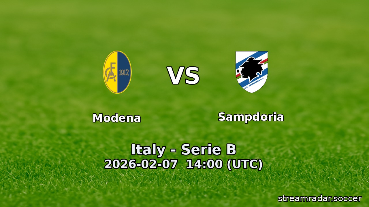 Modena vs Sampdoria