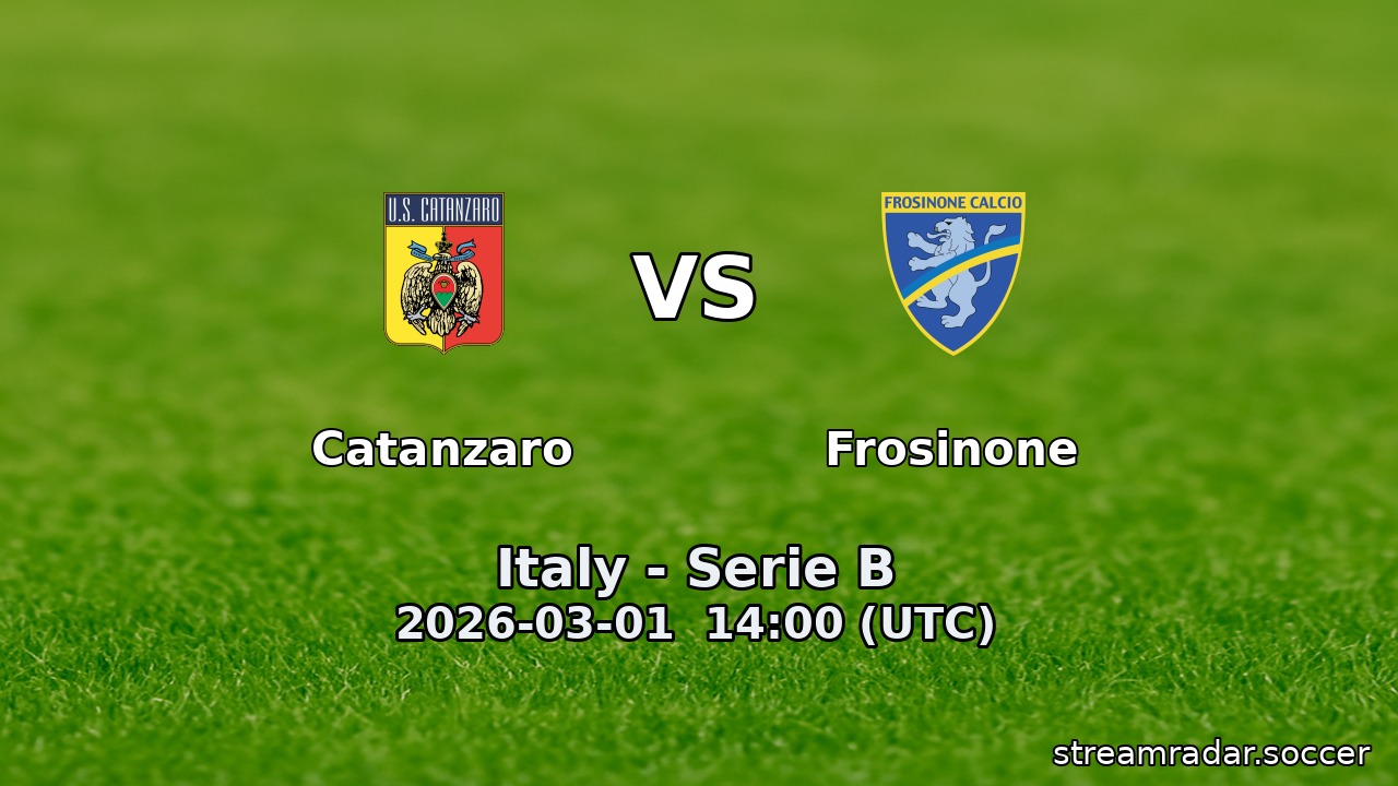 Catanzaro vs Frosinone