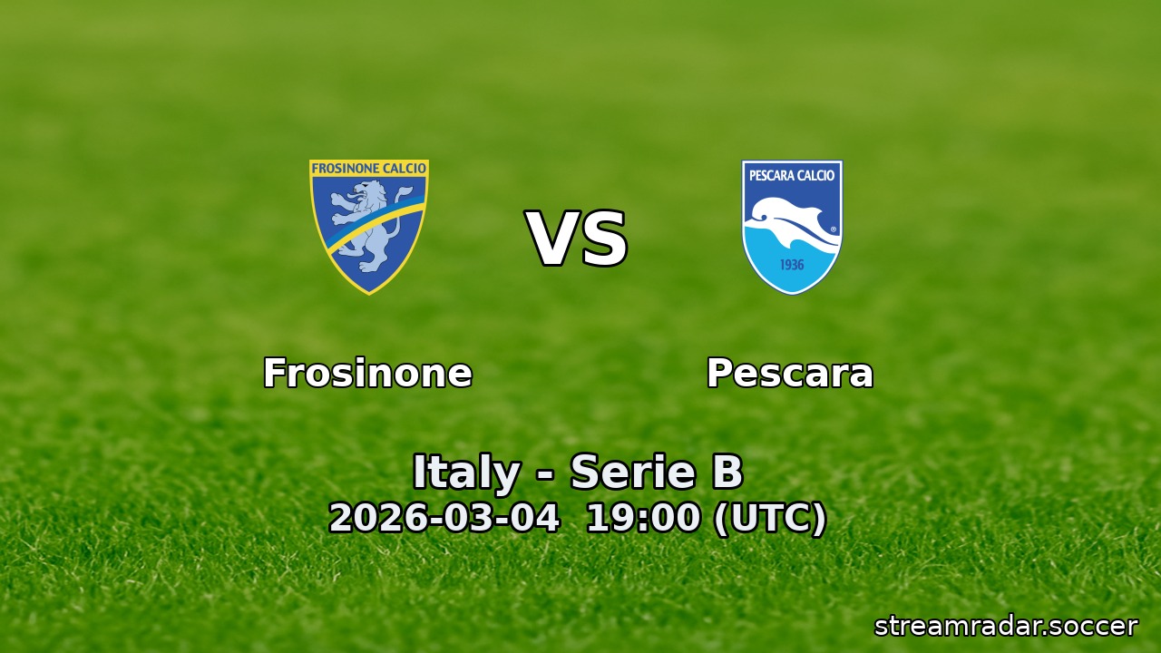 Frosinone vs Pescara
