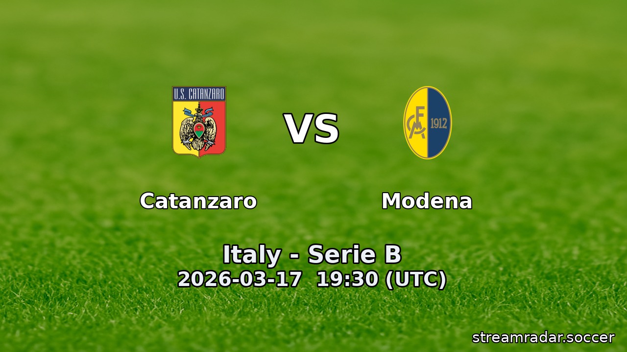 Catanzaro vs Modena