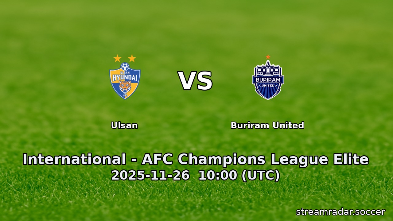 Ulsan vs Buriram United
