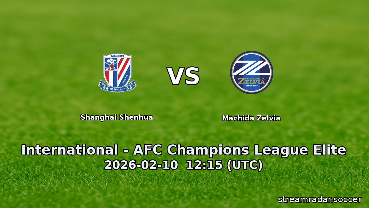 Shanghai Shenhua vs Machida Zelvia