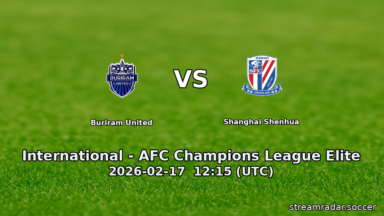 Buriram United vs Shanghai Shenhua