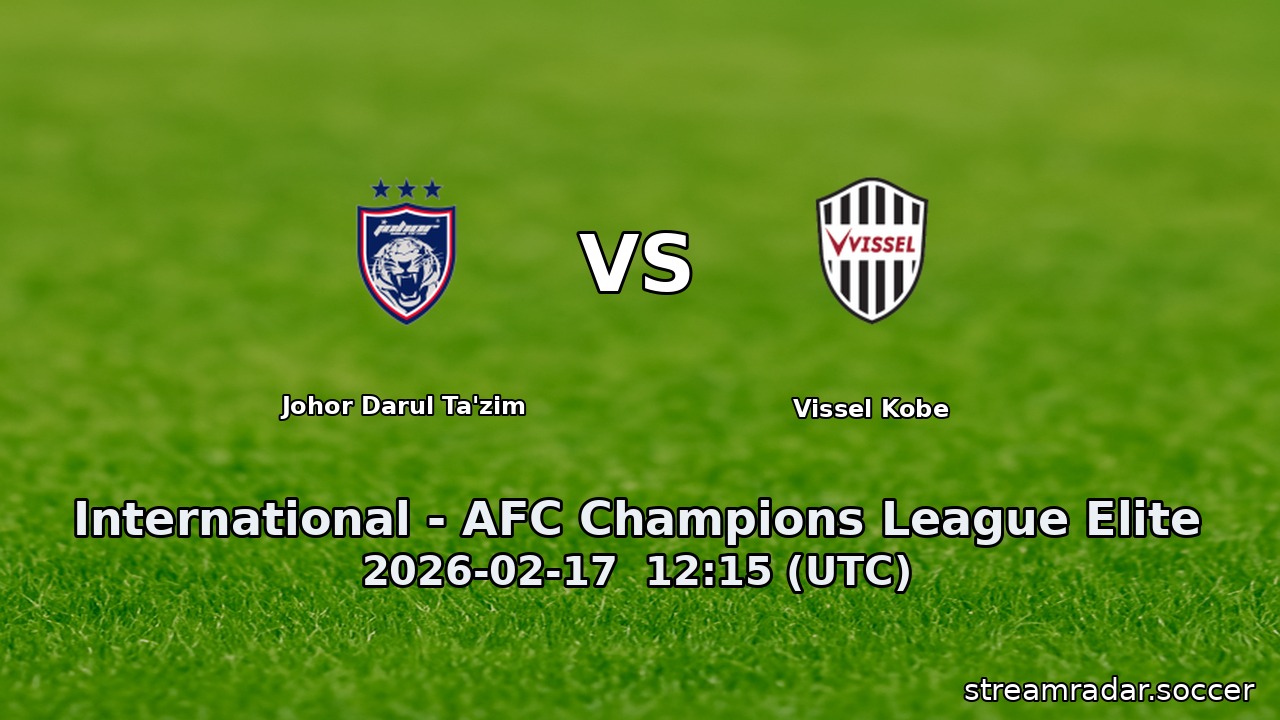 Johor Darul Ta'zim vs Vissel Kobe