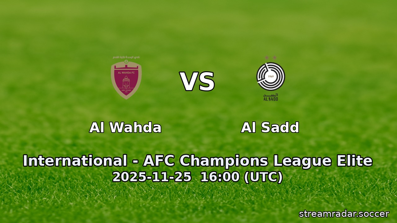 Al Wahda vs Al Sadd