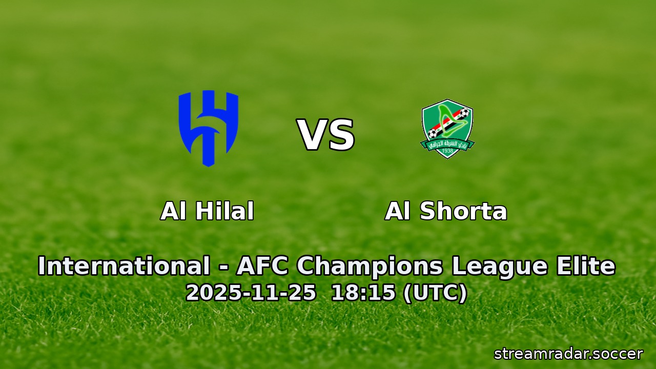Al Hilal vs Al Shorta