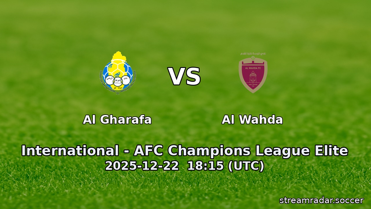 Al Gharafa vs Al Wahda