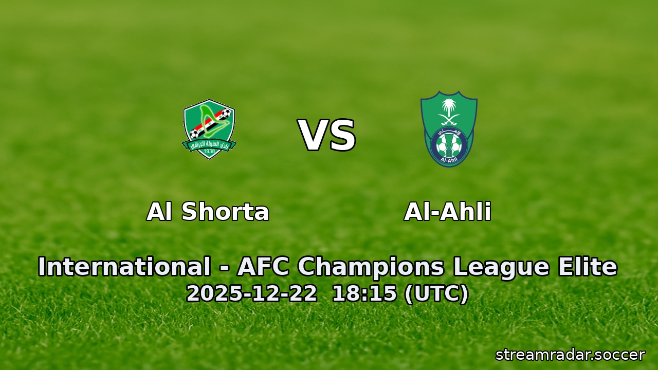 Al Shorta vs Al-Ahli