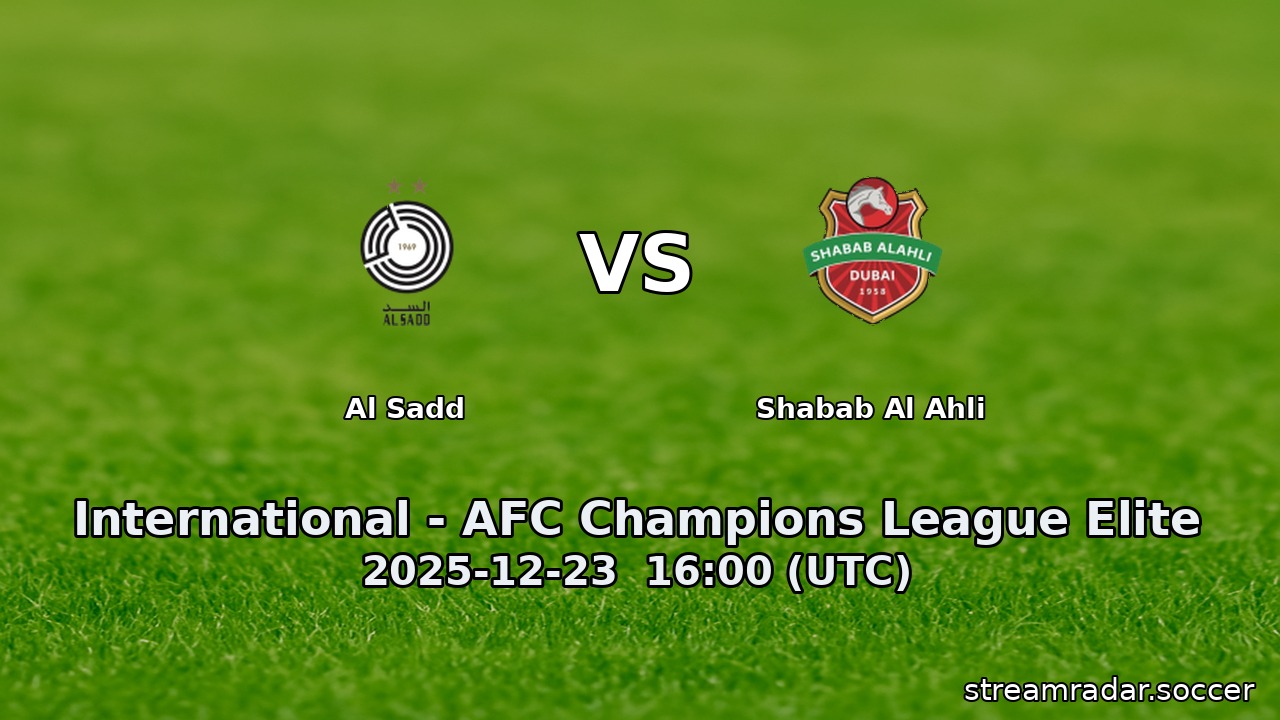 Al Sadd vs Shabab Al Ahli