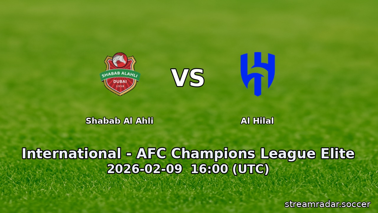 Shabab Al Ahli vs Al Hilal
