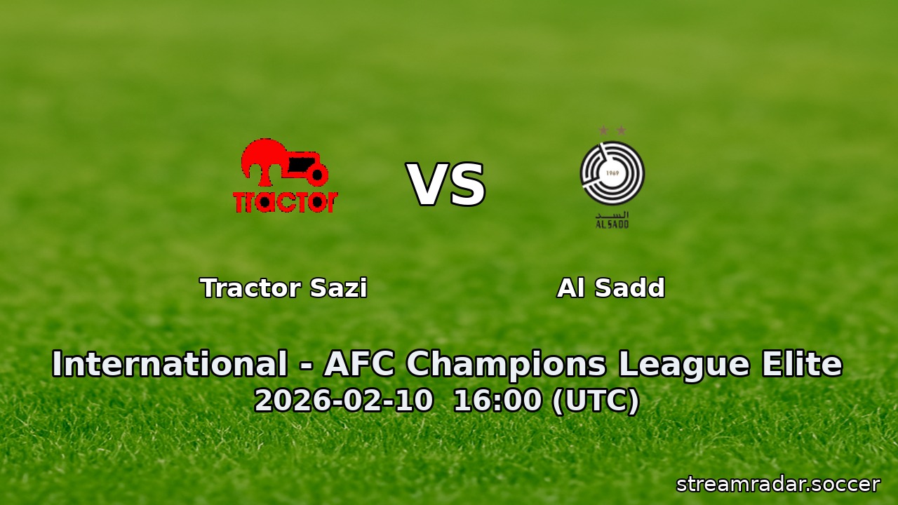 Tractor Sazi vs Al Sadd