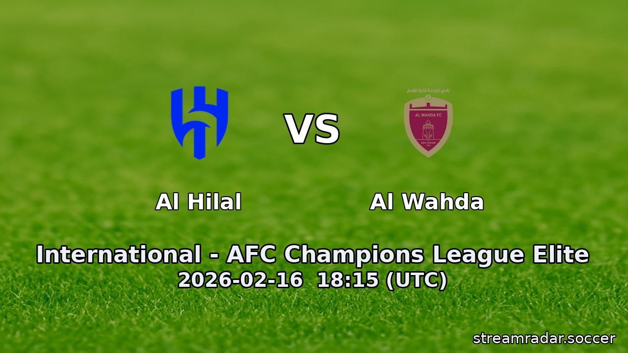 Al Hilal vs Al Wahda