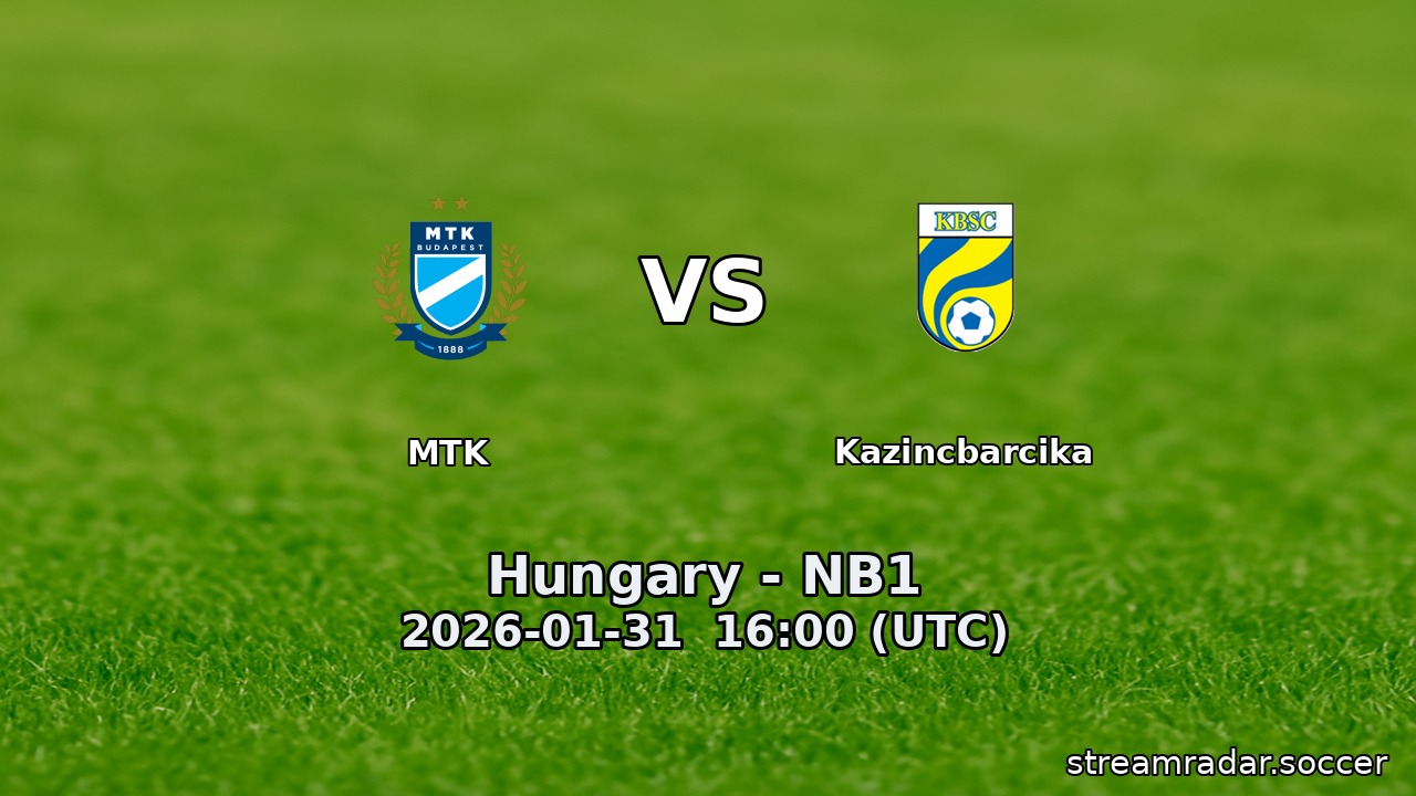 MTK vs Kazincbarcika