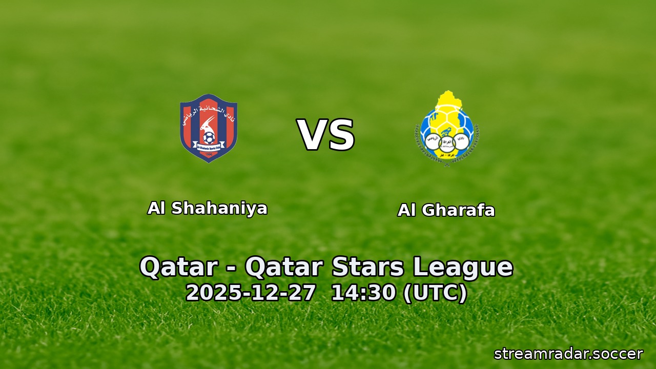 Al Shahaniya vs Al Gharafa