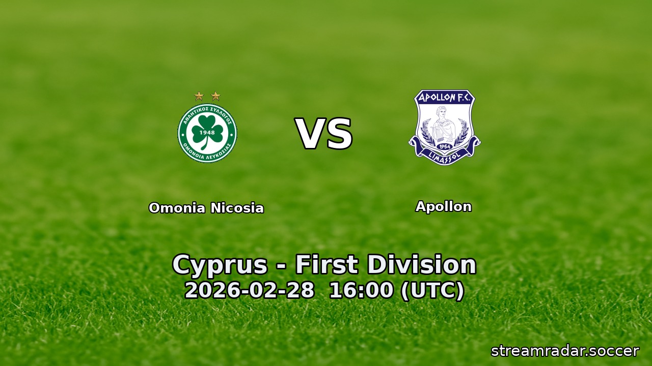Omonia Nicosia vs Apollon