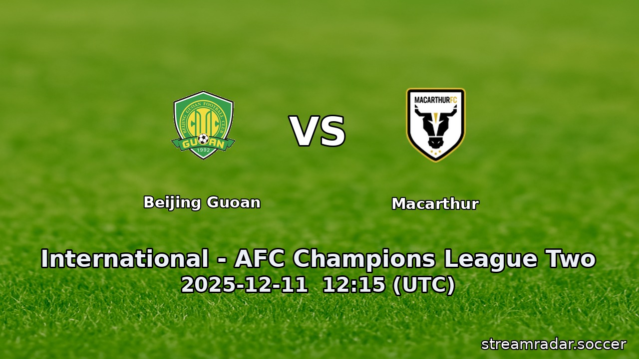 Beijing Guoan vs Macarthur