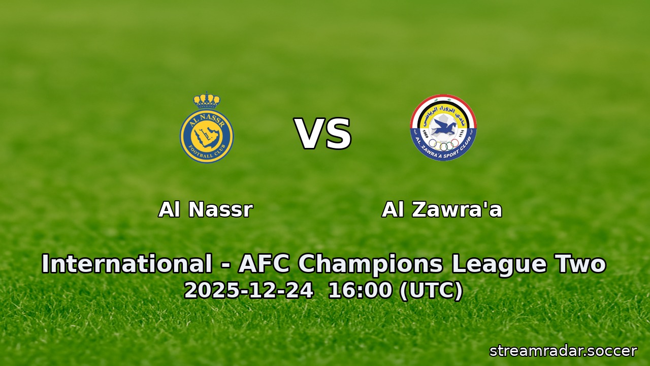 Al Nassr vs Al Zawra'a