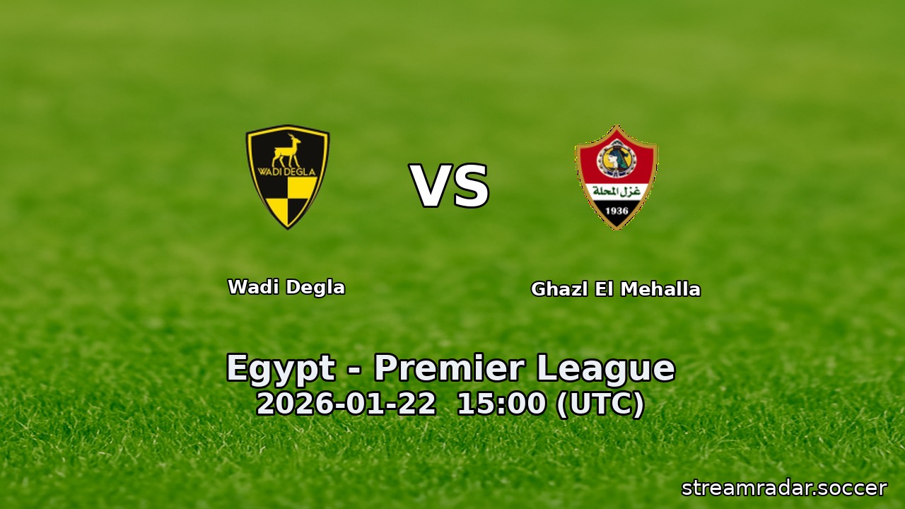 Wadi Degla vs Ghazl El Mehalla