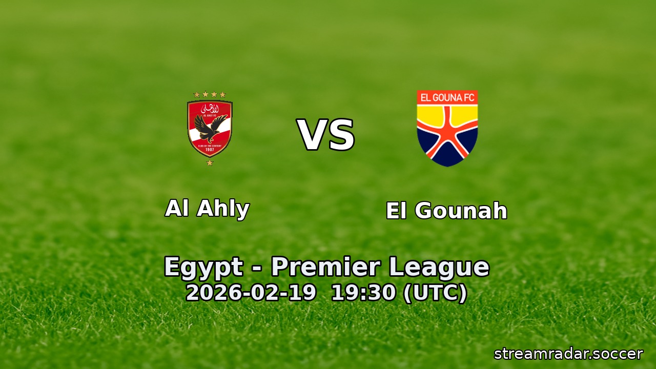 Al Ahly vs El Gounah