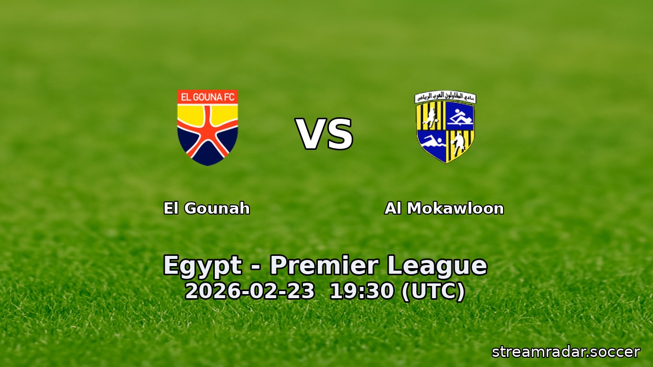 El Gounah vs Al Mokawloon