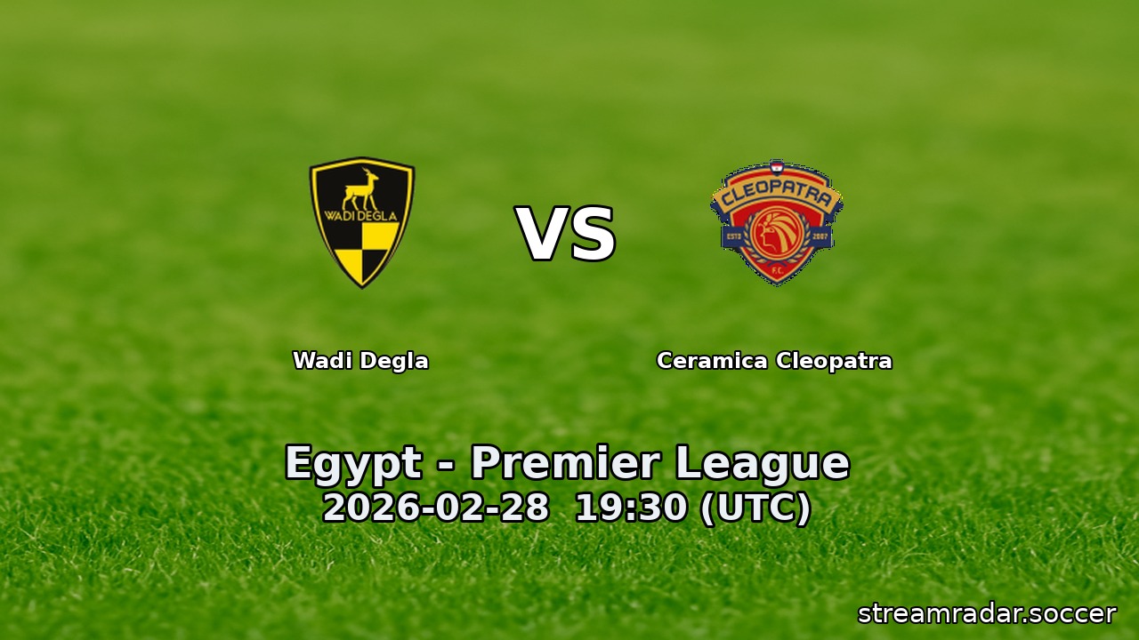 Wadi Degla vs Ceramica Cleopatra