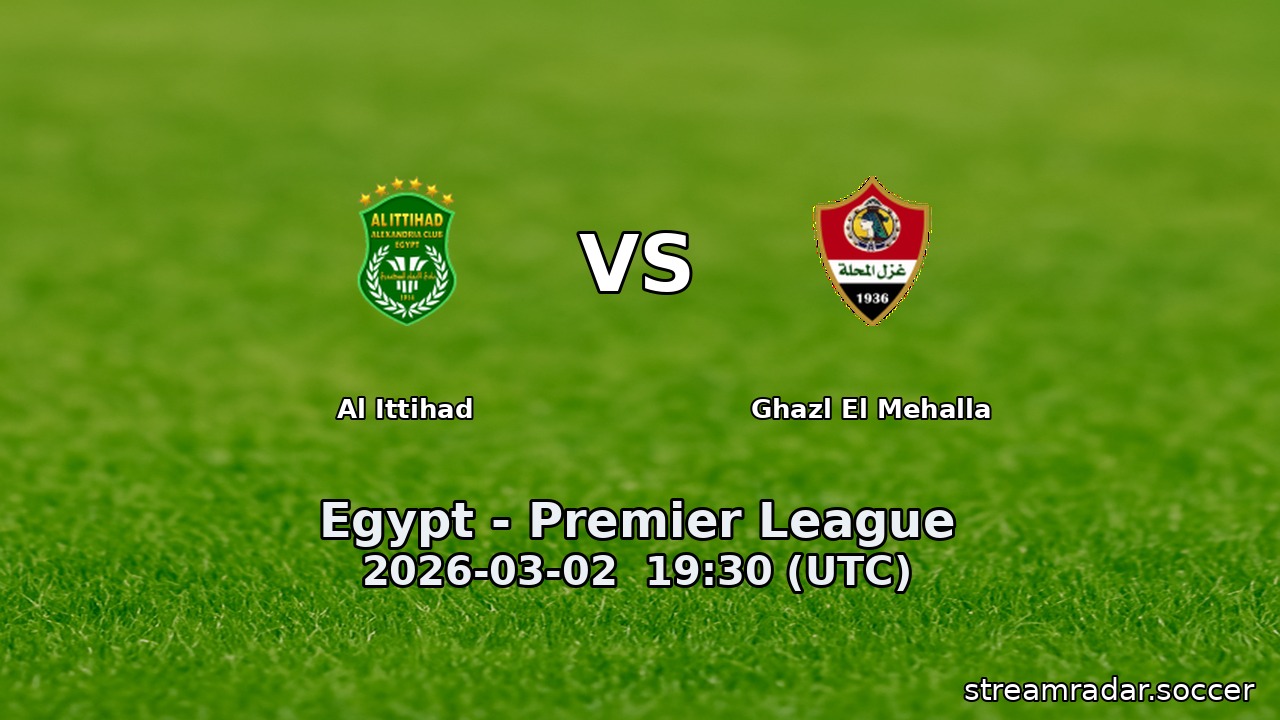 Al Ittihad vs Ghazl El Mehalla