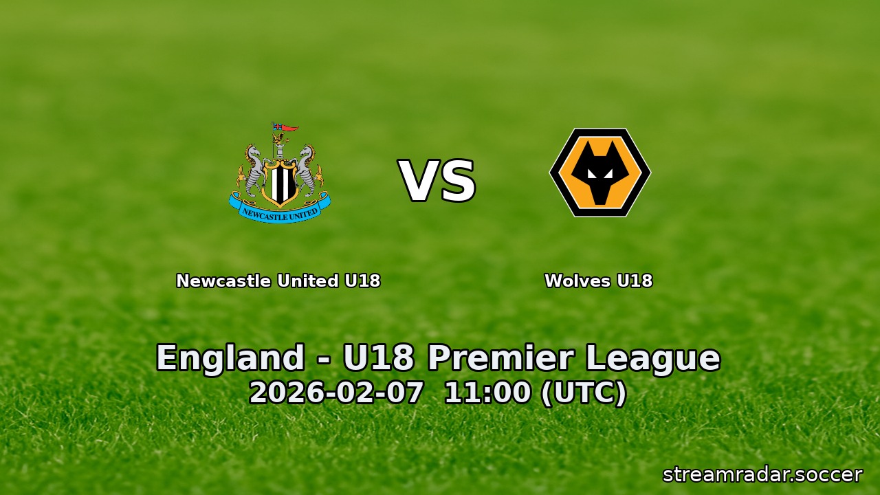 Newcastle United U18 vs Wolves U18