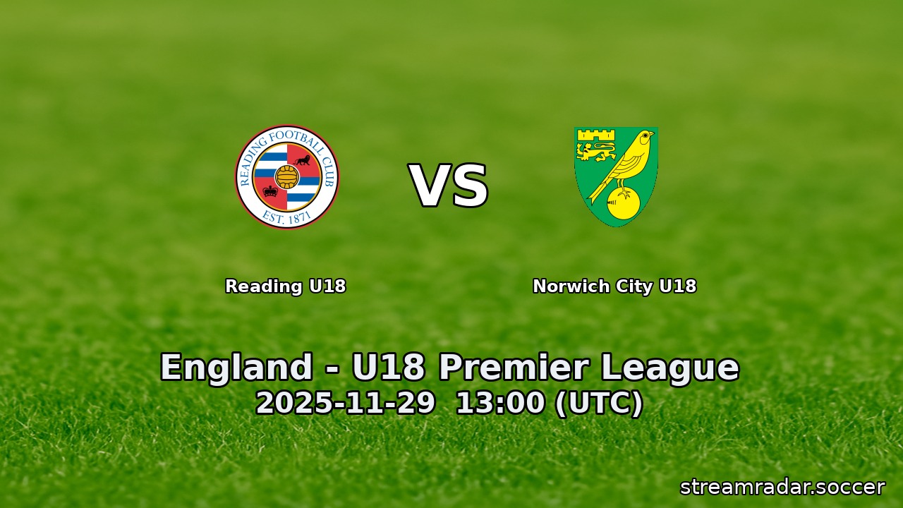 Reading U18 vs Norwich City U18