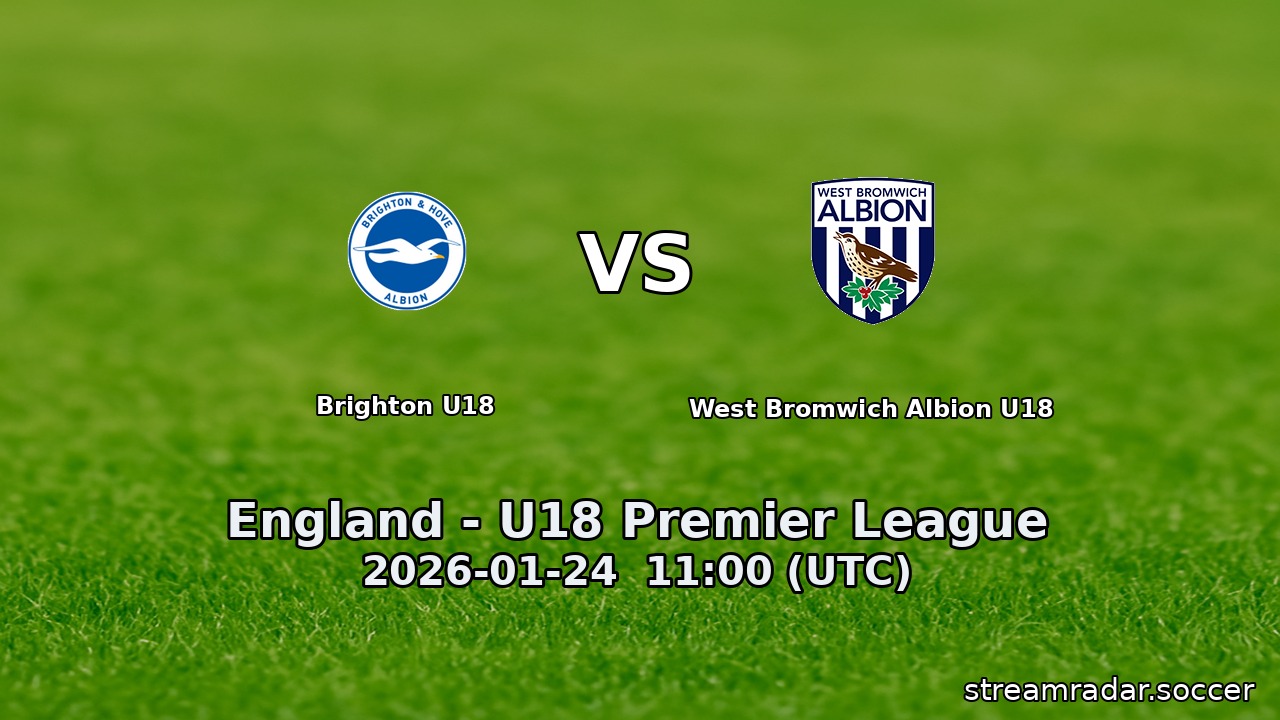 Brighton U18 vs West Bromwich Albion U18