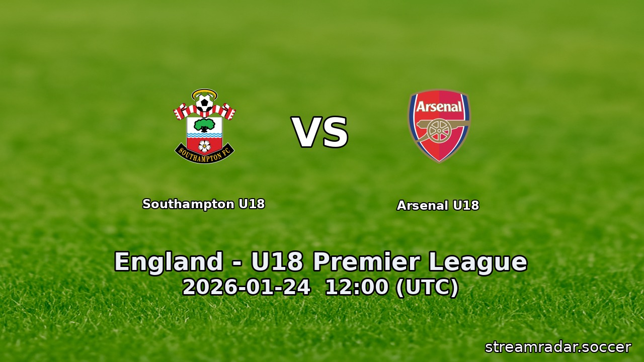 Southampton U18 vs Arsenal U18