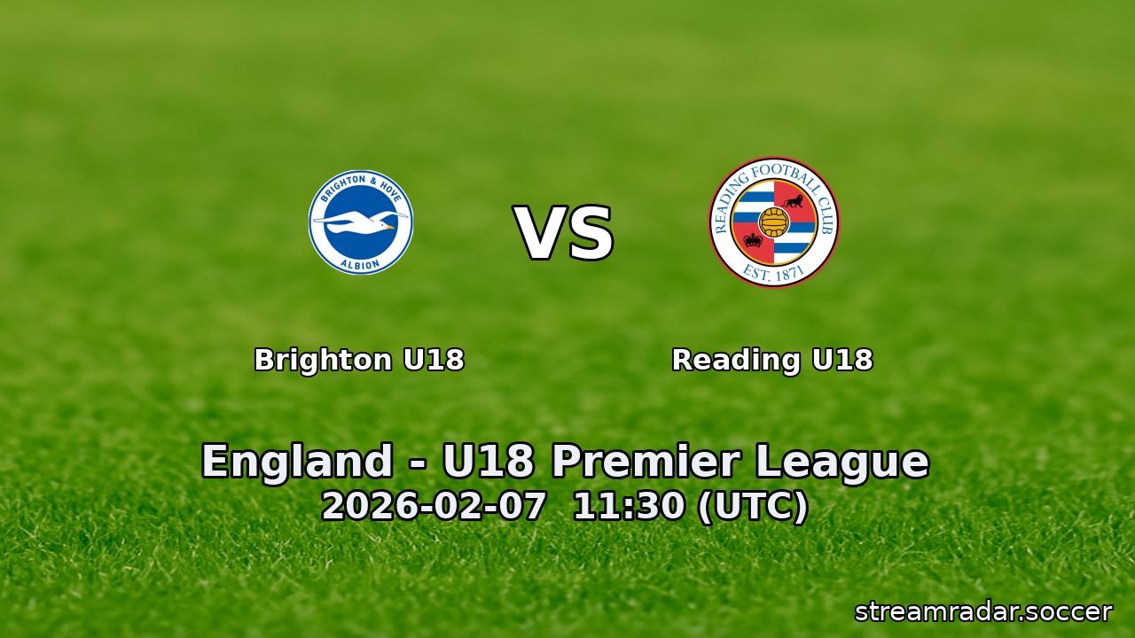 Brighton U18 vs Reading U18