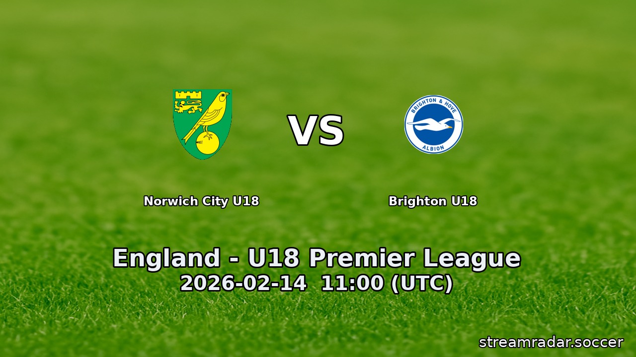 Norwich City U18 vs Brighton U18