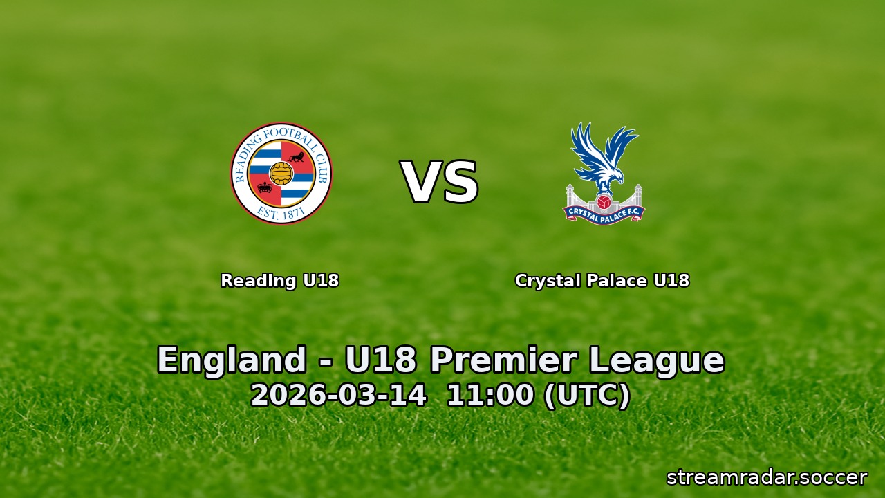 Reading U18 vs Crystal Palace U18