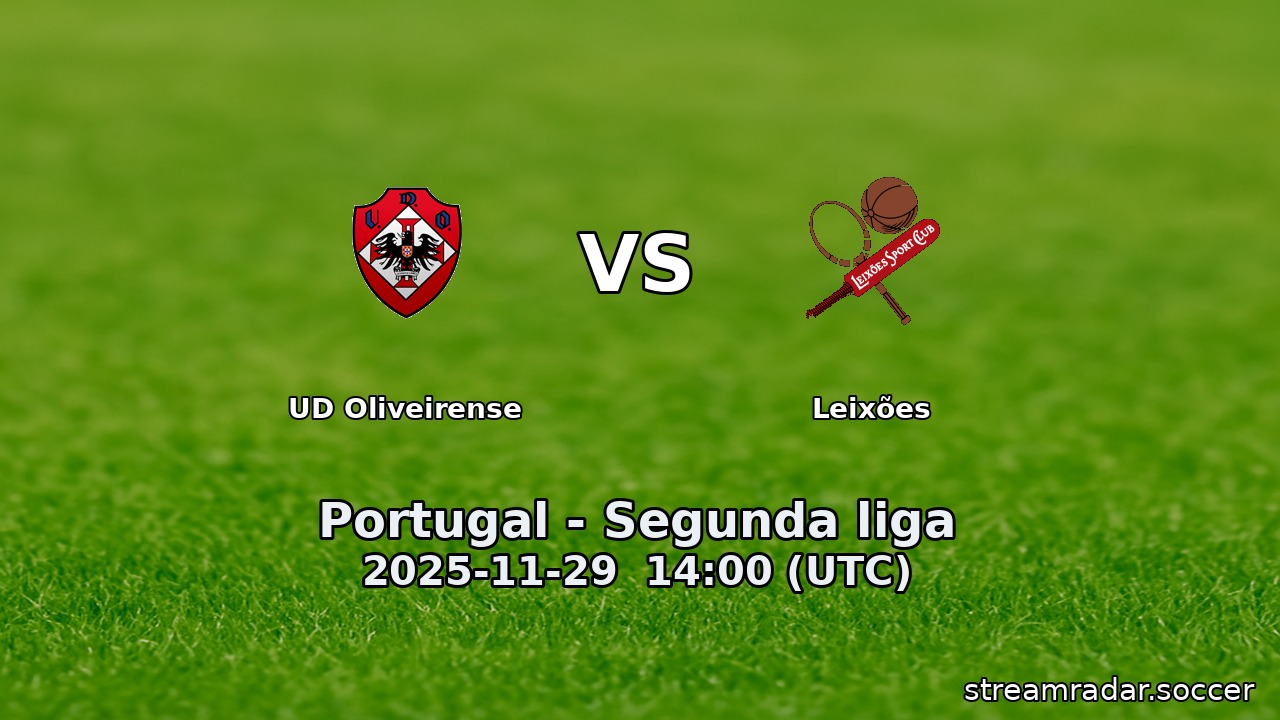 UD Oliveirense vs Leixões