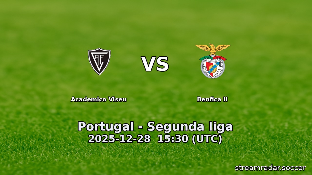 Academico Viseu vs Benfica II