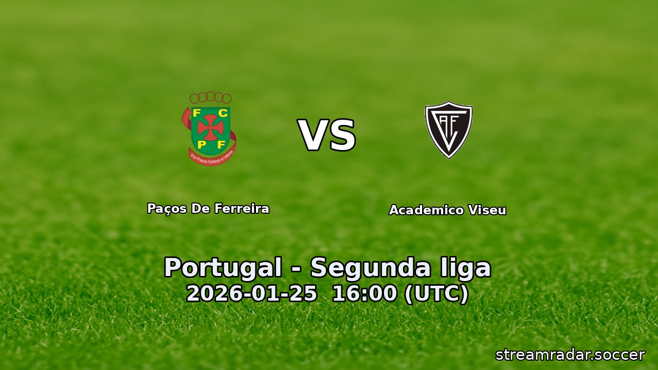 Paços De Ferreira vs Academico Viseu