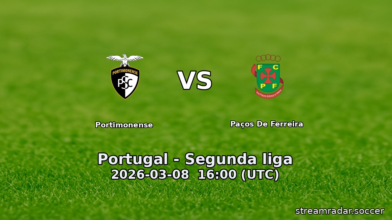 Portimonense vs Paços De Ferreira