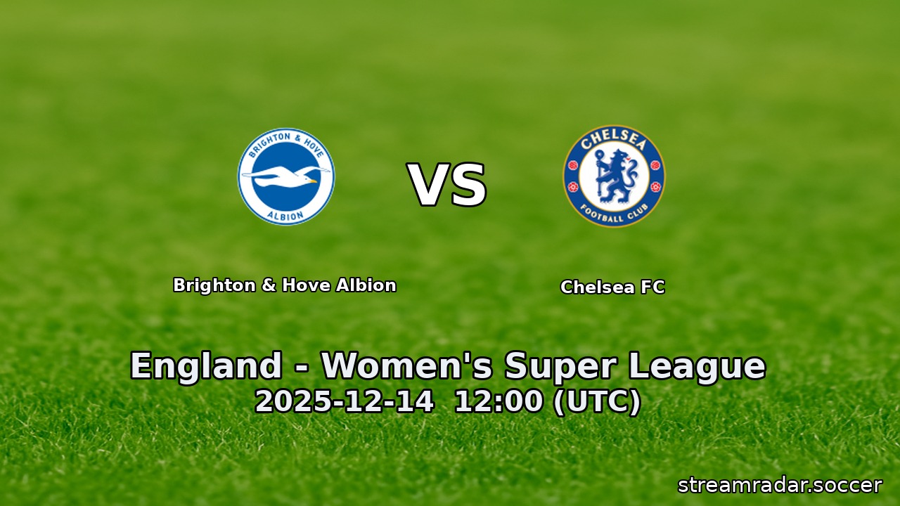 Brighton & Hove Albion vs Chelsea FC