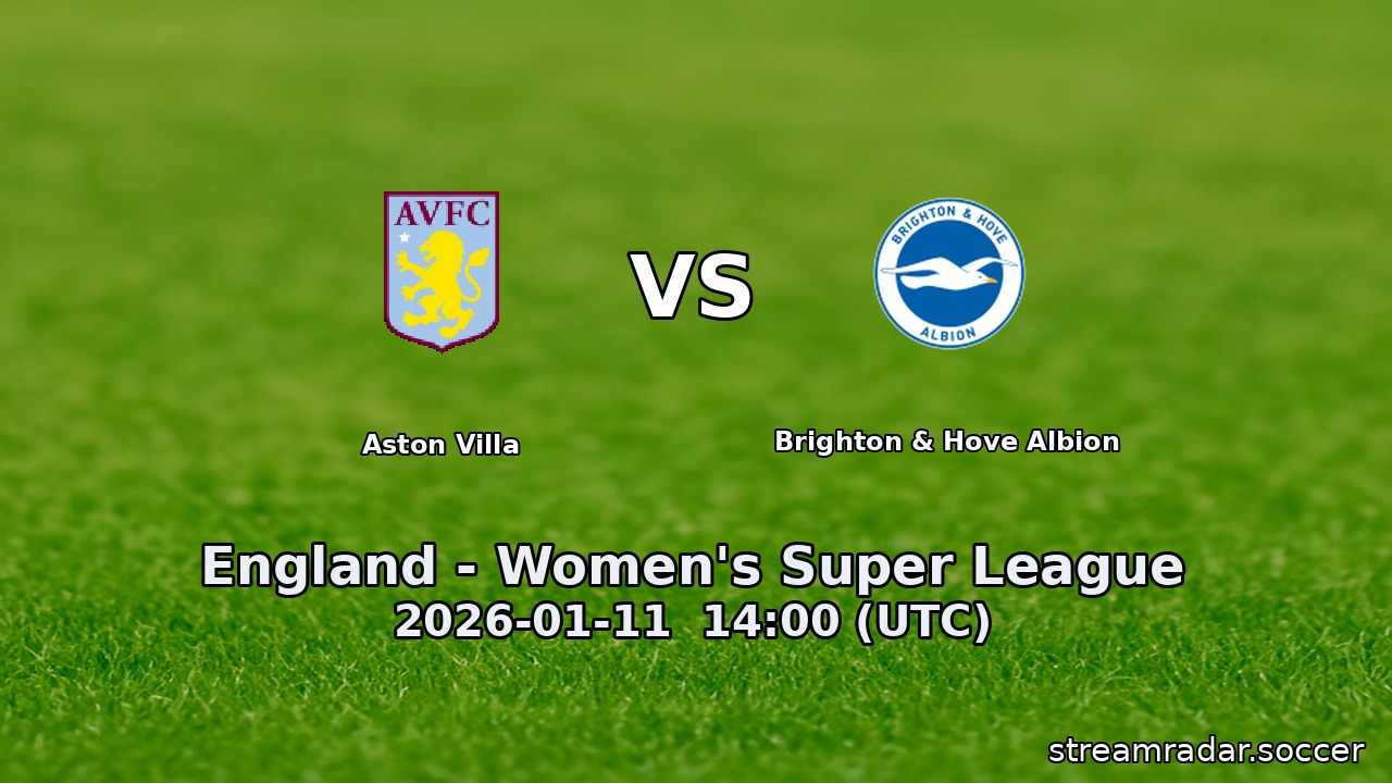 Aston Villa vs Brighton & Hove Albion