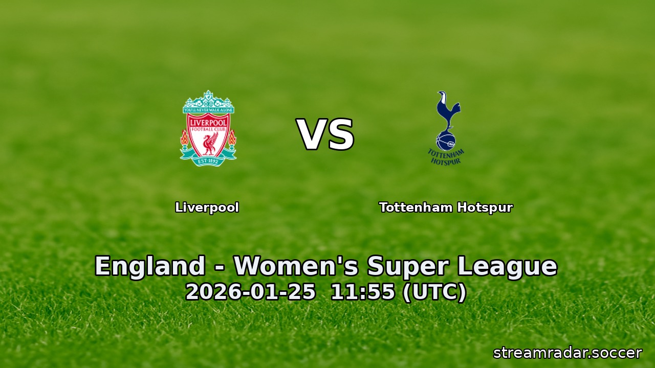 Liverpool vs Tottenham Hotspur