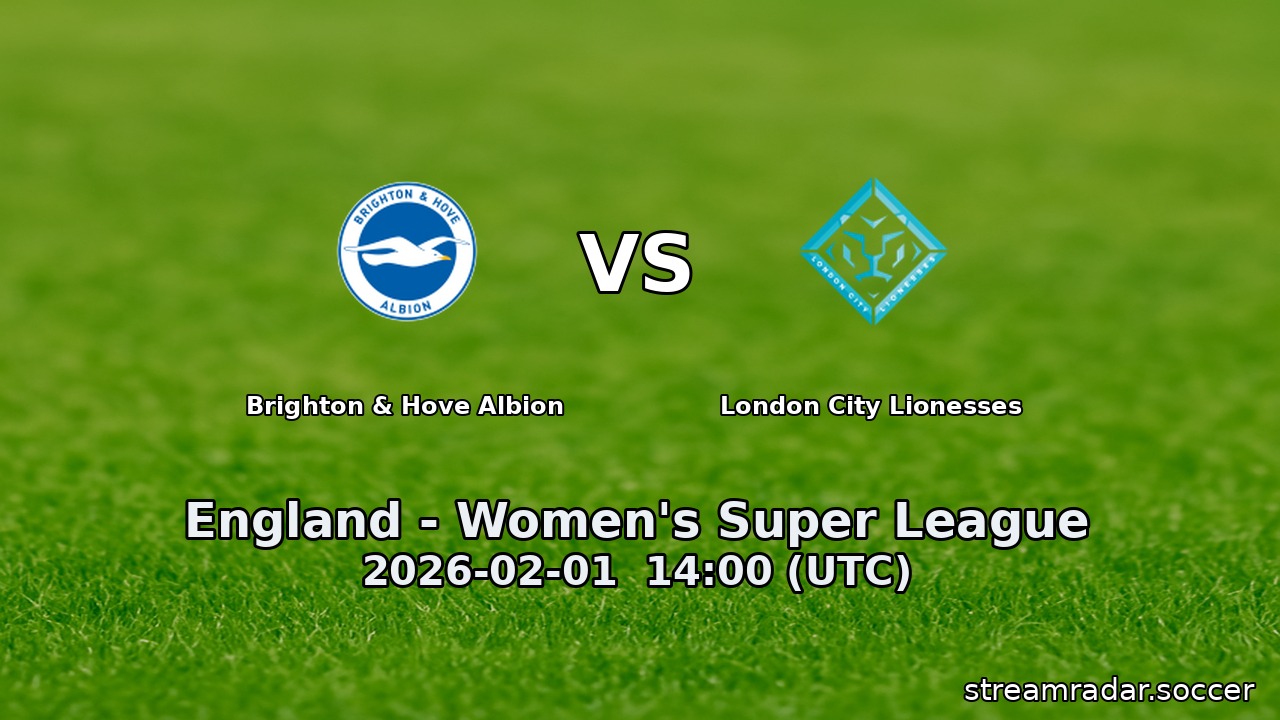 Brighton & Hove Albion vs London City Lionesses