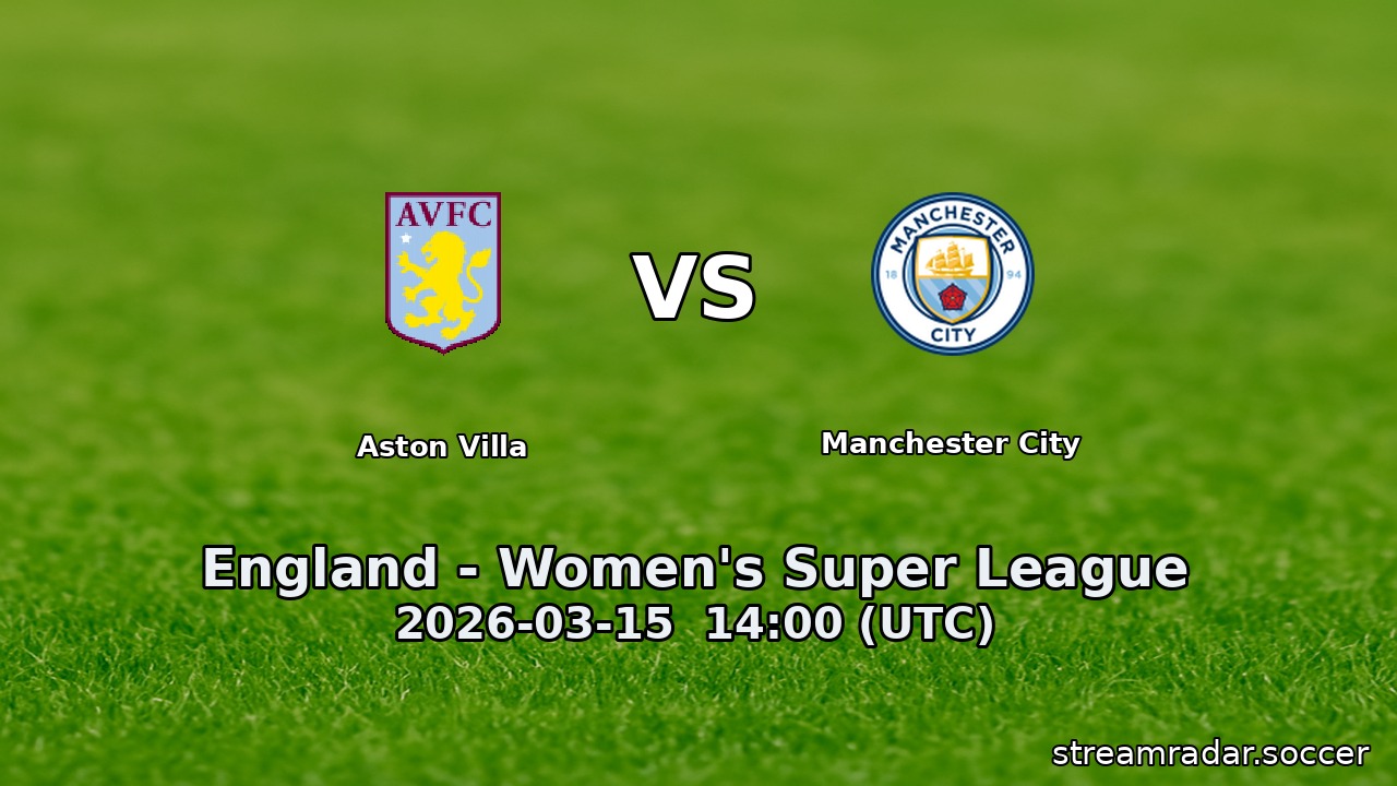 Aston Villa vs Manchester City