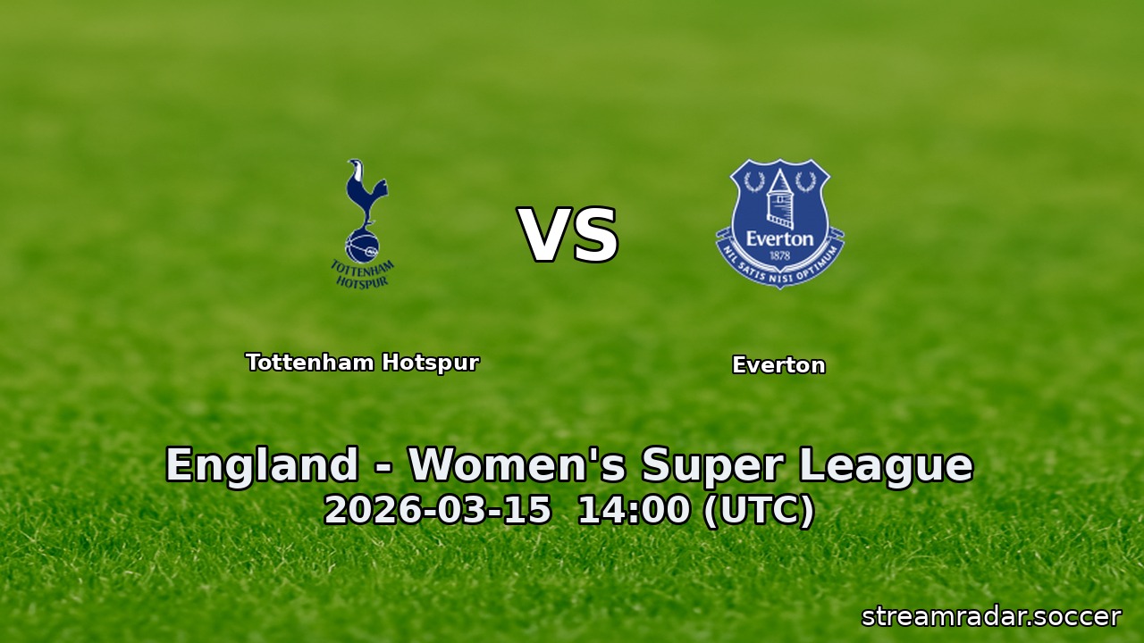 Tottenham Hotspur vs Everton