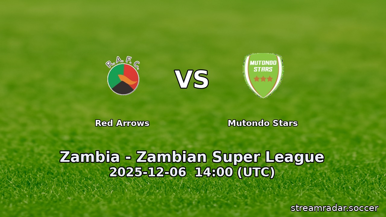 Red Arrows vs Mutondo Stars