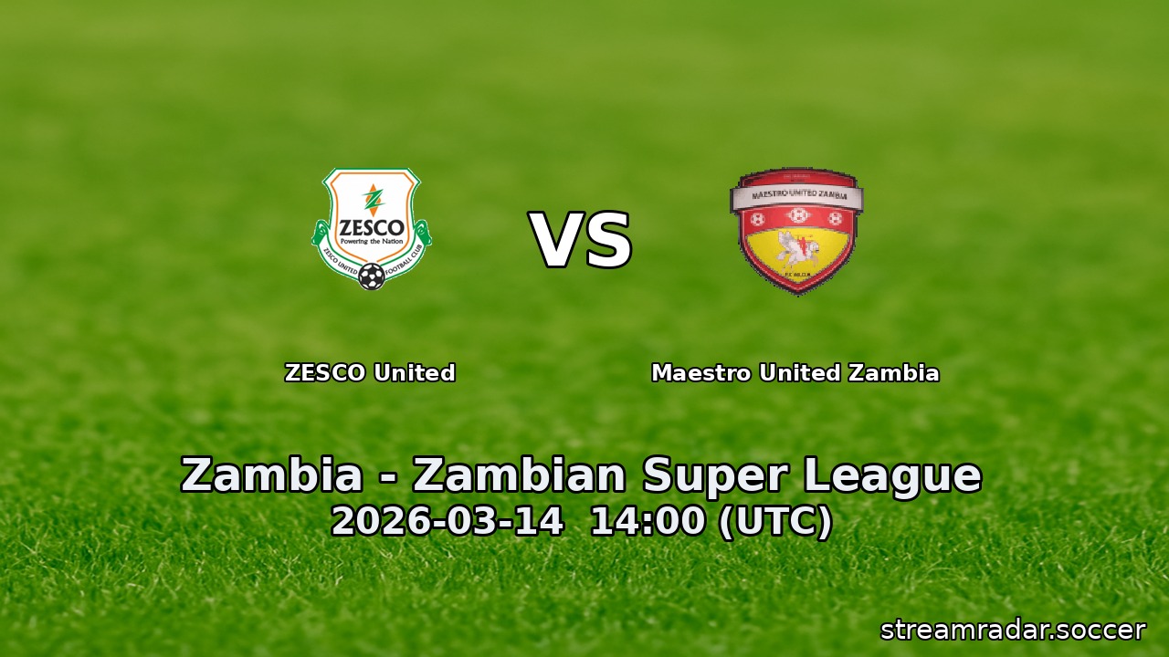 ZESCO United vs Maestro United Zambia