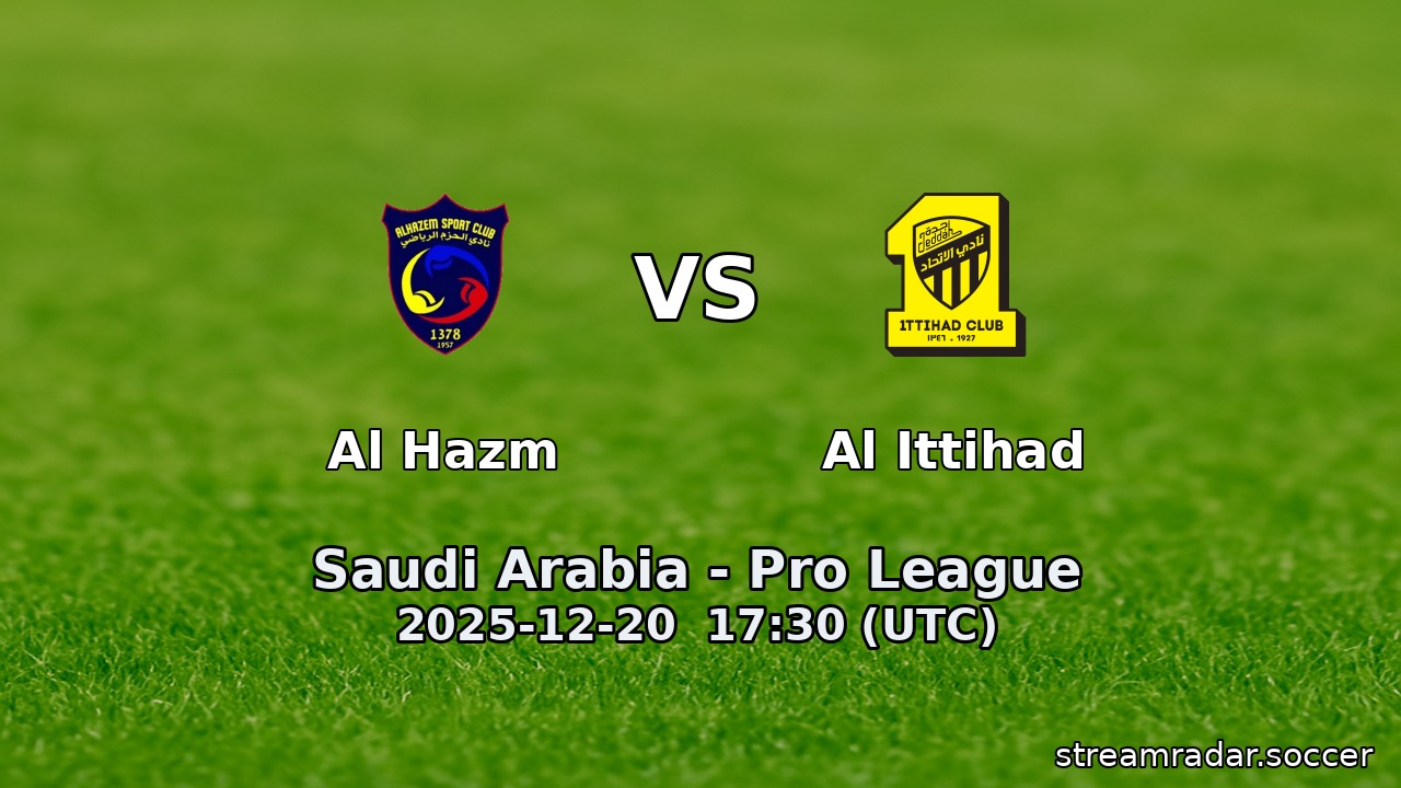 Al Hazm vs Al Ittihad