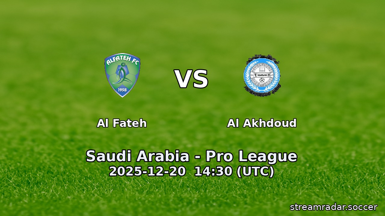 Al Fateh vs Al Akhdoud